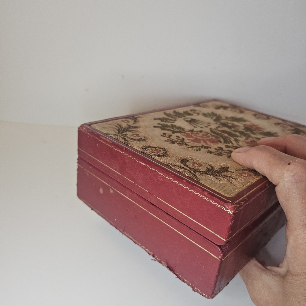 Vintage Rolex tapestry watch box embroidered 60.01.2 Lady president floral READ - Picture 6 of 9